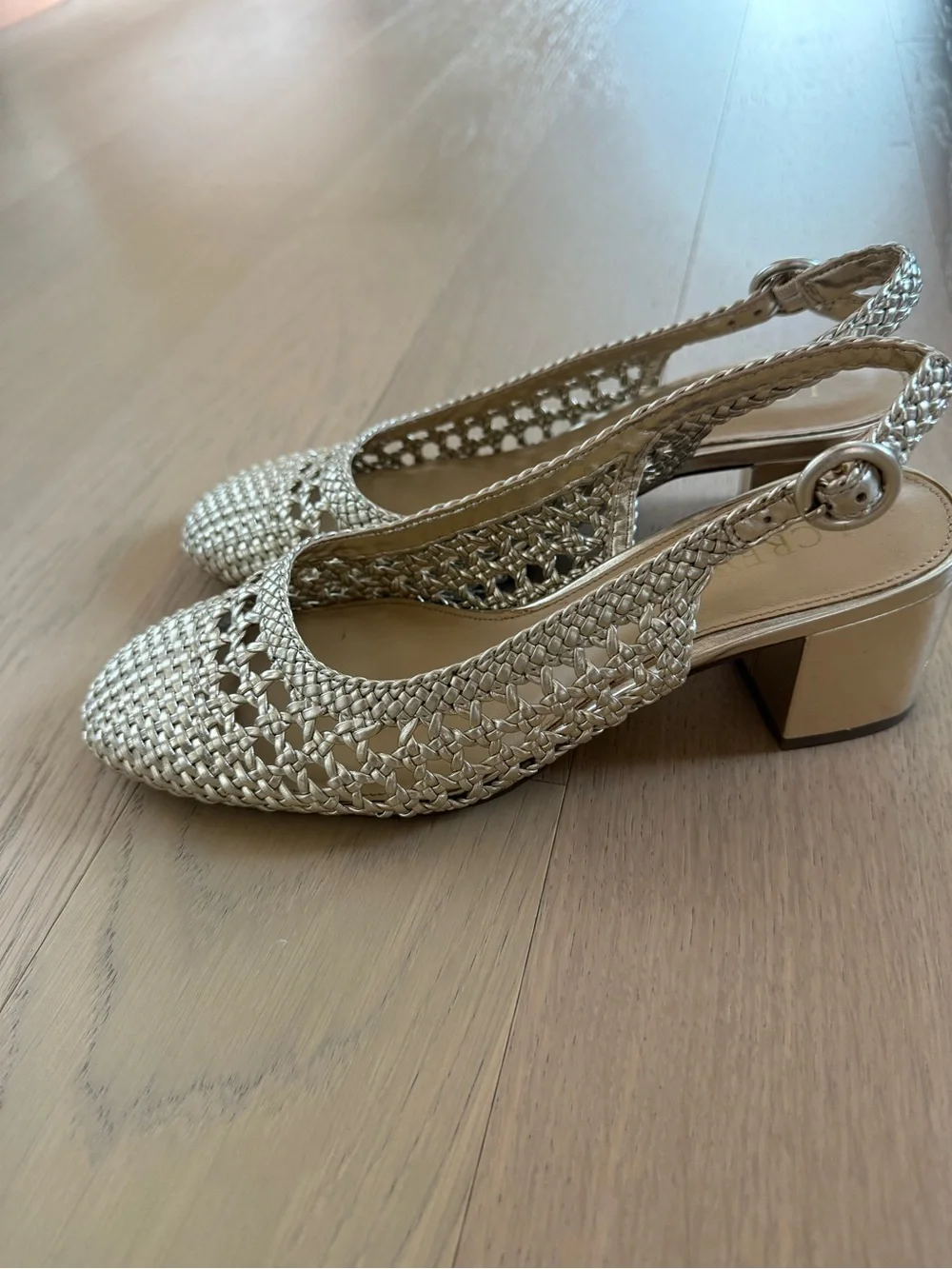 Jcrew Women's Woven Slingback Block Heel Sandals
